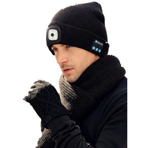 Homesound LED Rechargeable Bluetooth Beanie with Built-In Light - Black | CB503 (7533519995068)