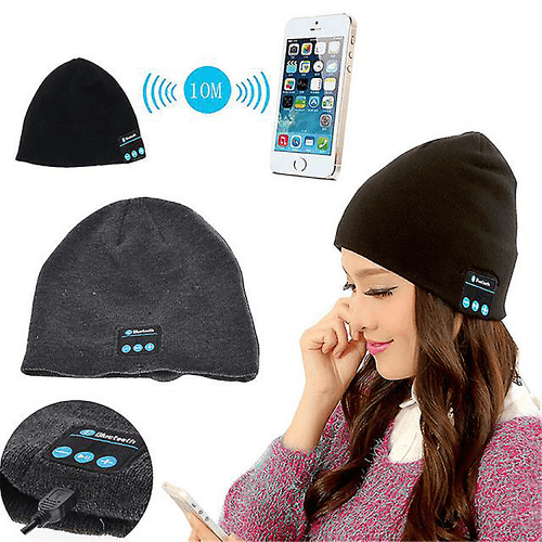 Homesound Rechargeable Bluetooth Beanie Hat with Built-In Headphones - Grey | CB501 (7513156452540)