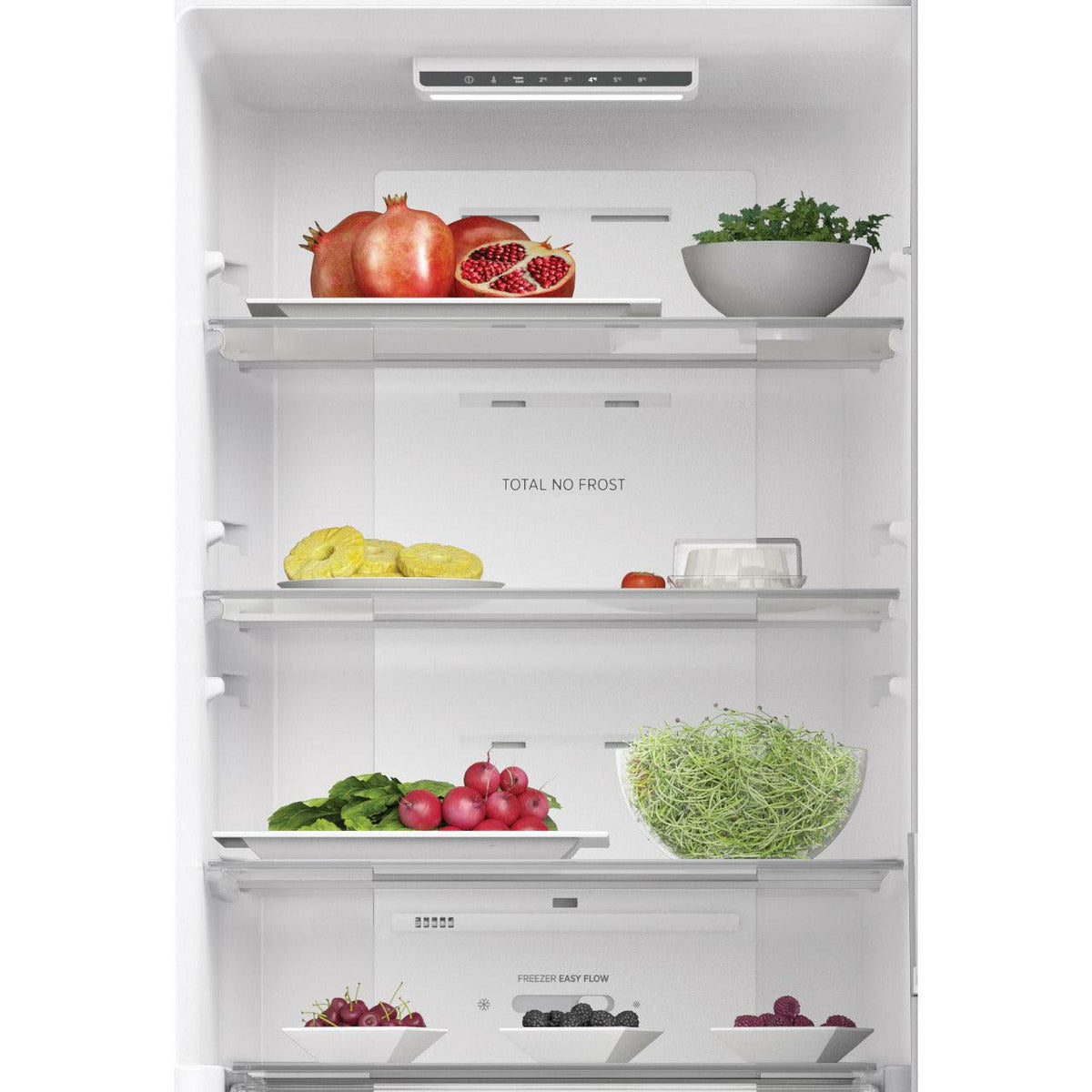 HOCE3T618FWK_Hoover 342L No Frost Freestanding Fridge Freezer - White-6 (7386293207228)