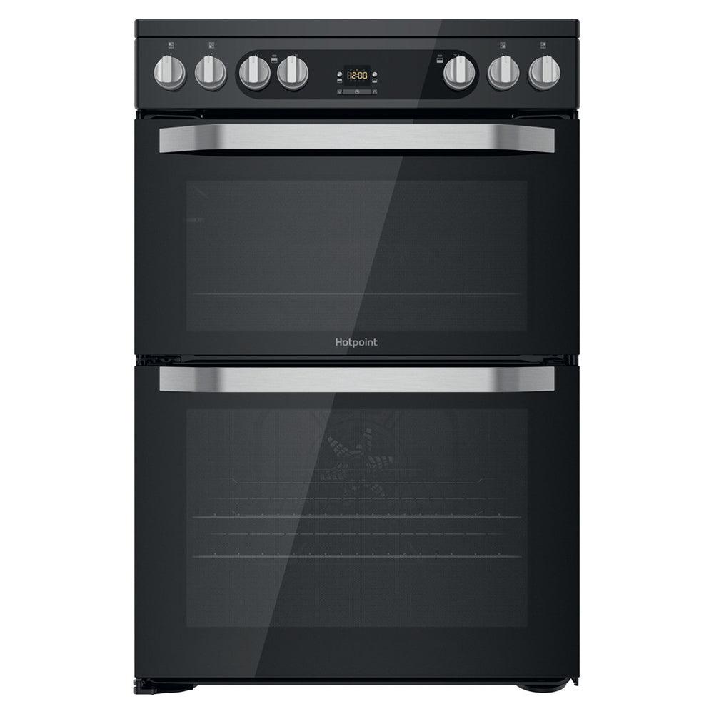 Hotpoint 60cm Freestanding Electric Double Cooker - Black | HDM67V9HCB (7151295889596)