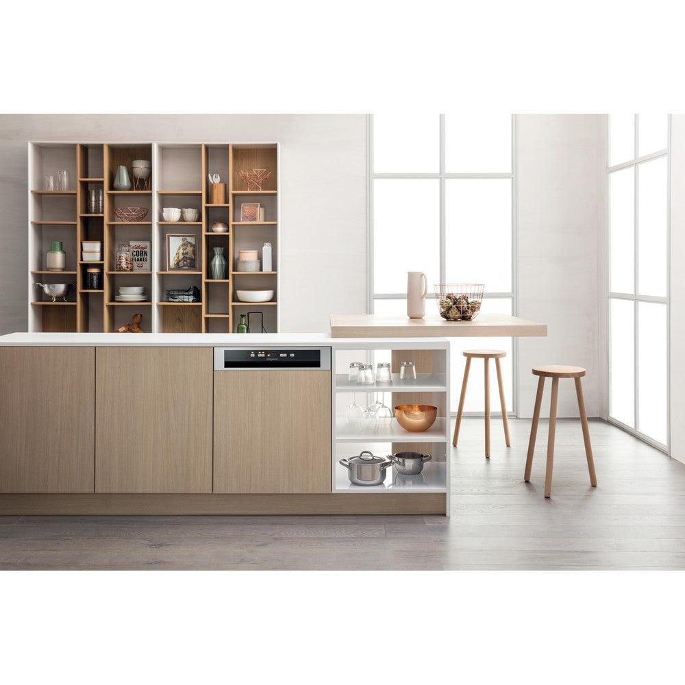 Hotpoint Aquarius 60CM Semi Integrated Standard Dishwasher - Stainless Steel | HBC2B19XUKN from DID Electrical - guaranteed Irish, guaranteed quality service. (6977624473788)