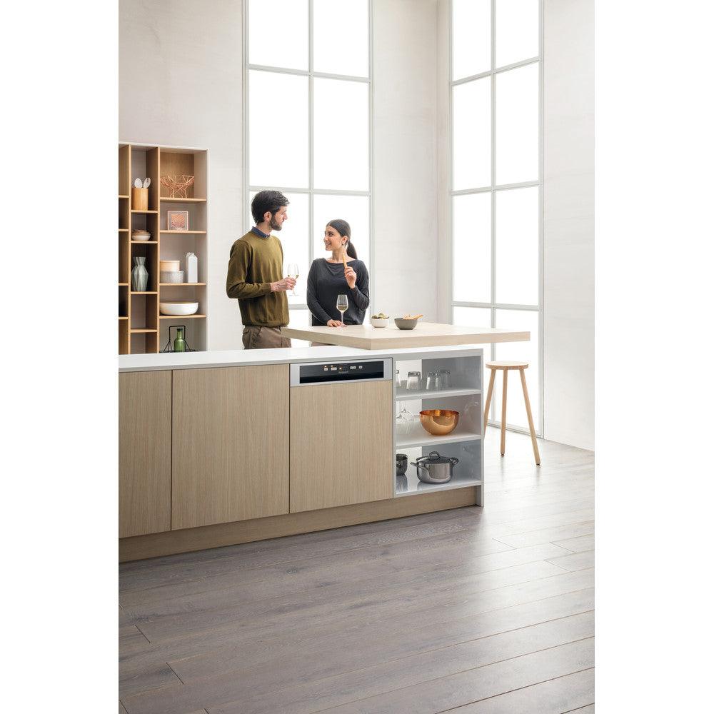 Hotpoint Aquarius 60CM Semi Integrated Standard Dishwasher - Stainless Steel | HBC2B19XUKN from DID Electrical - guaranteed Irish, guaranteed quality service. (6977624473788)