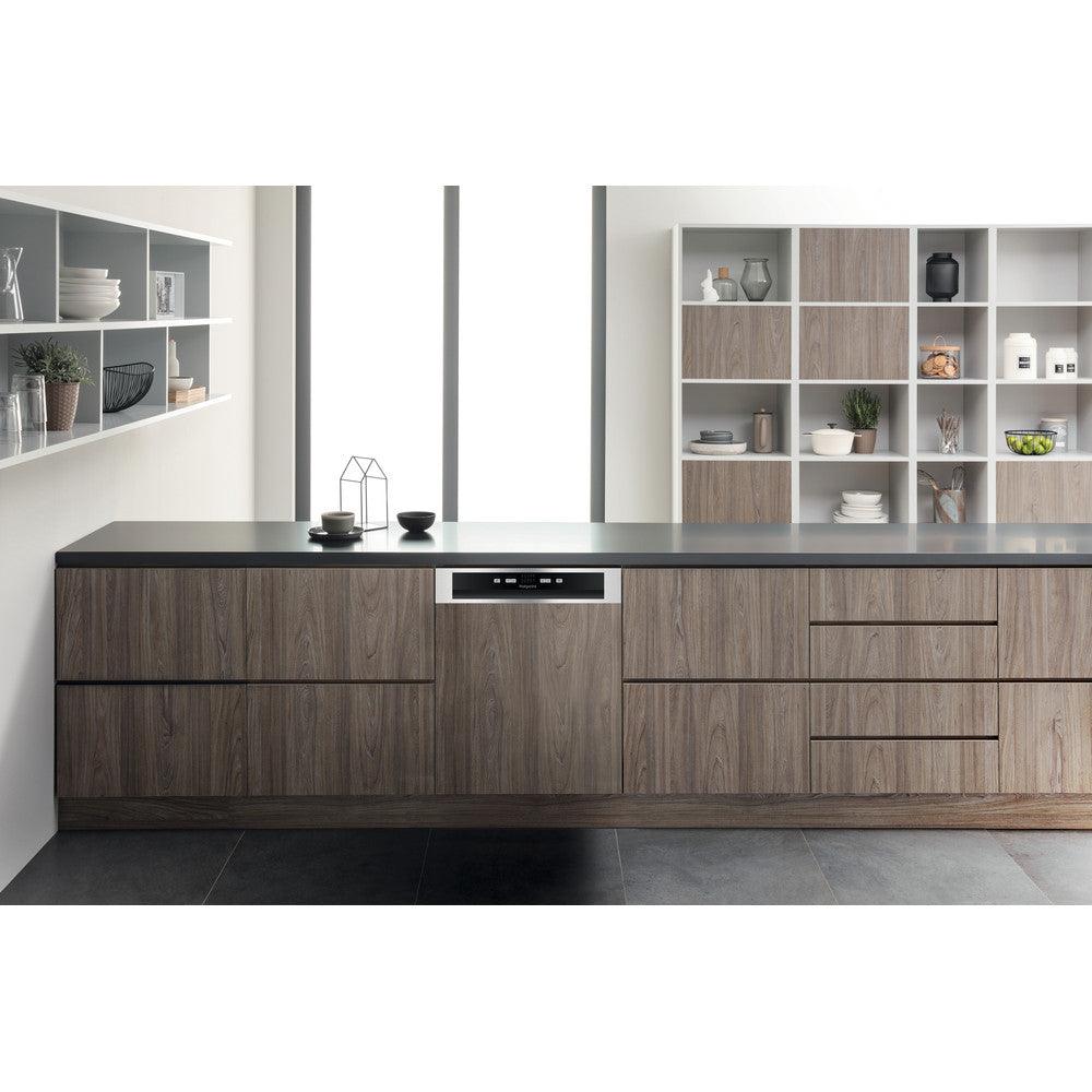 Hotpoint Aquarius 60CM Semi Integrated Standard Dishwasher - Stainless Steel | HBC2B19XUKN from DID Electrical - guaranteed Irish, guaranteed quality service. (6977624473788)