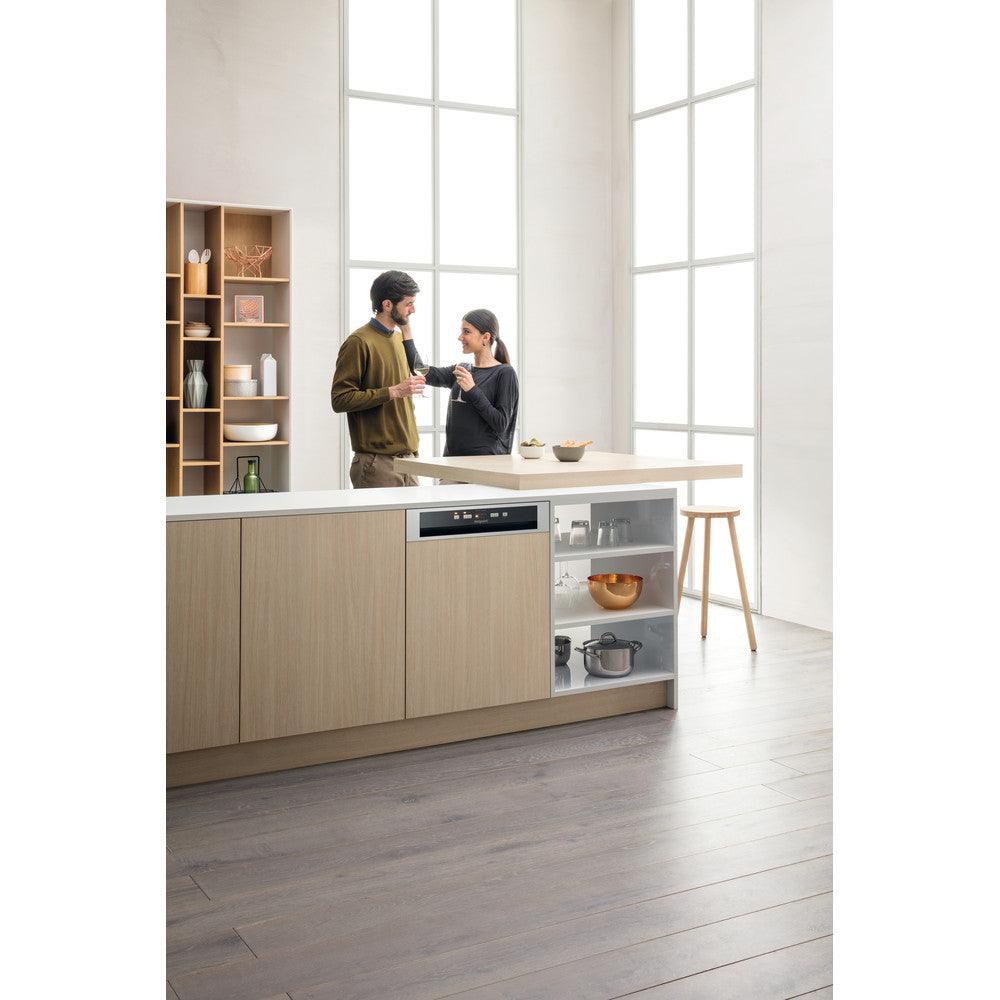 Hotpoint Aquarius 60CM Semi Integrated Standard Dishwasher - Stainless Steel | HBC2B19XUKN from DID Electrical - guaranteed Irish, guaranteed quality service. (6977624473788)