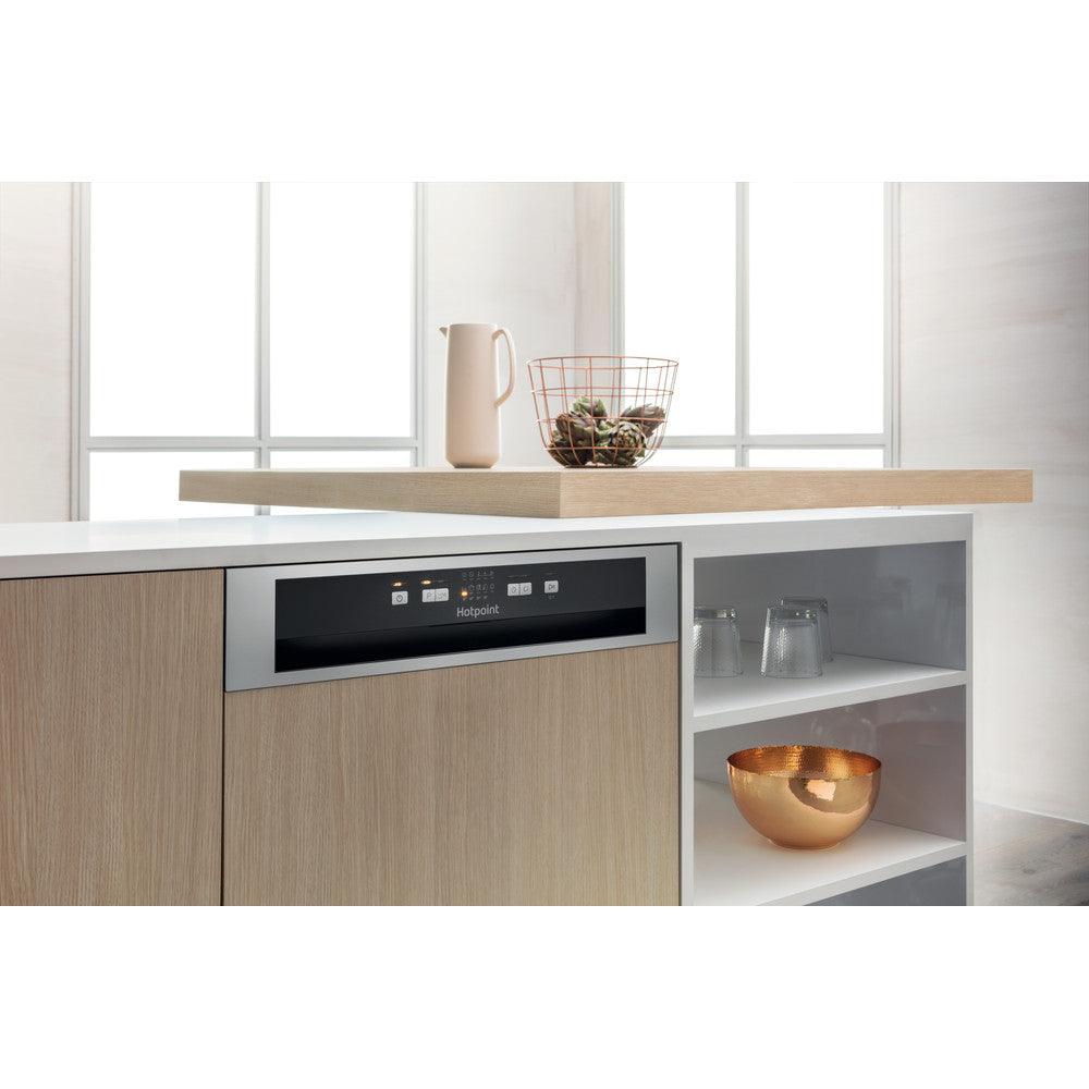 Hotpoint Aquarius 60CM Semi Integrated Standard Dishwasher - Stainless Steel | HBC2B19XUKN from DID Electrical - guaranteed Irish, guaranteed quality service. (6977624473788)