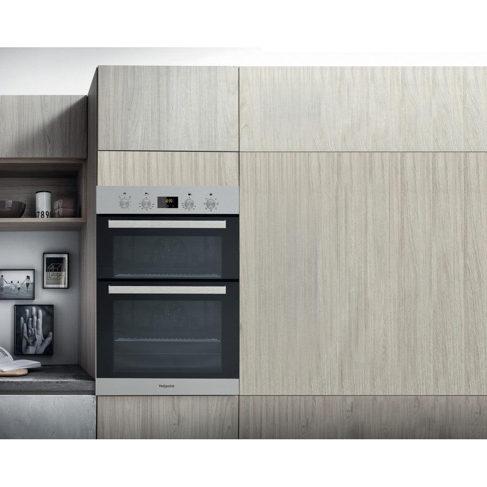 Hotpoint Built-In Electric Double Oven - Stainless Steel | DKD3841IX from DID Electrical - guaranteed Irish, guaranteed quality service. (6890919428284)