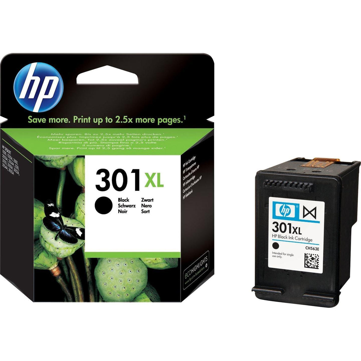 HP 301XL High Yield Black Original Ink Cartridge | CH563EE from DID Electrical - guaranteed Irish, guaranteed quality service. (6890734944444)