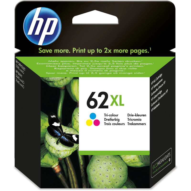 HP 62XL High Yield Original Ink Cartridge - Tri-Colour | SHPP1702 (7534310457532)
