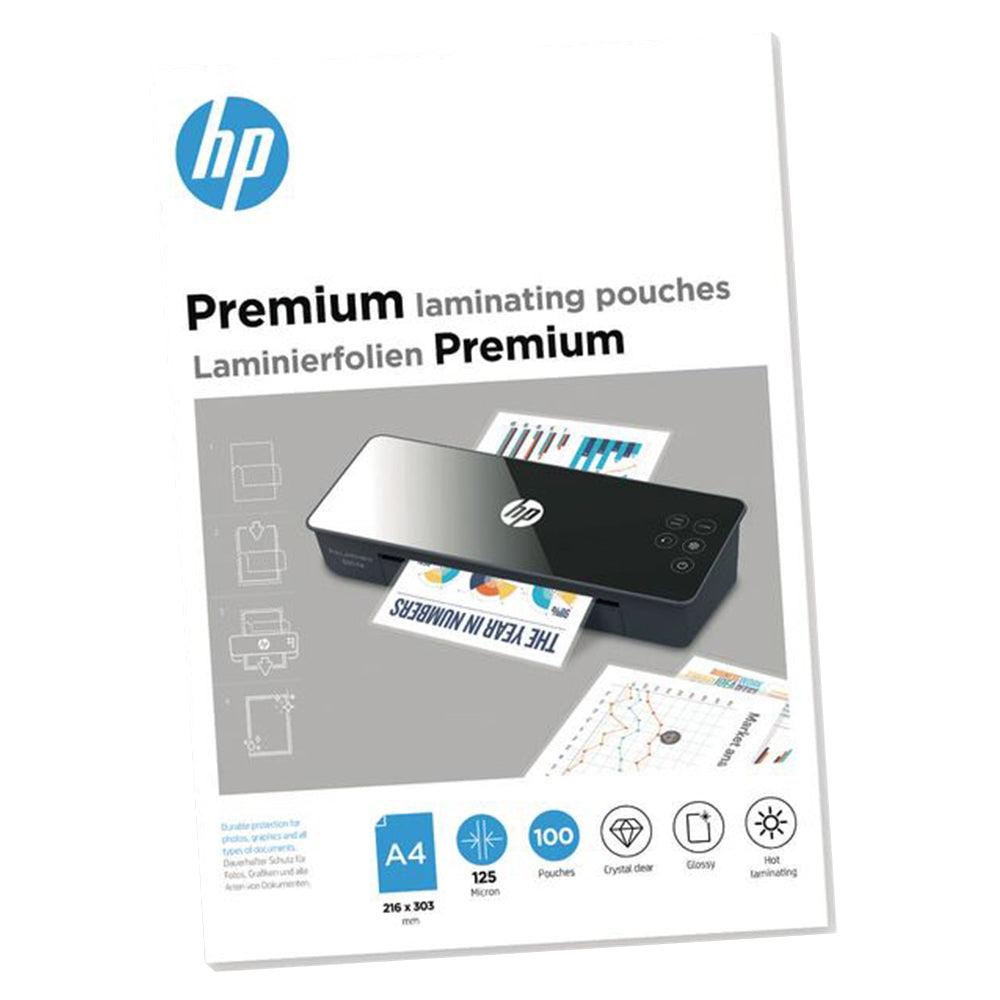 HP A4 125 Micron Premium Laminating Pouches - Transparent | HP9124 from DID Electrical - guaranteed Irish, guaranteed quality service. (6977632862396)
