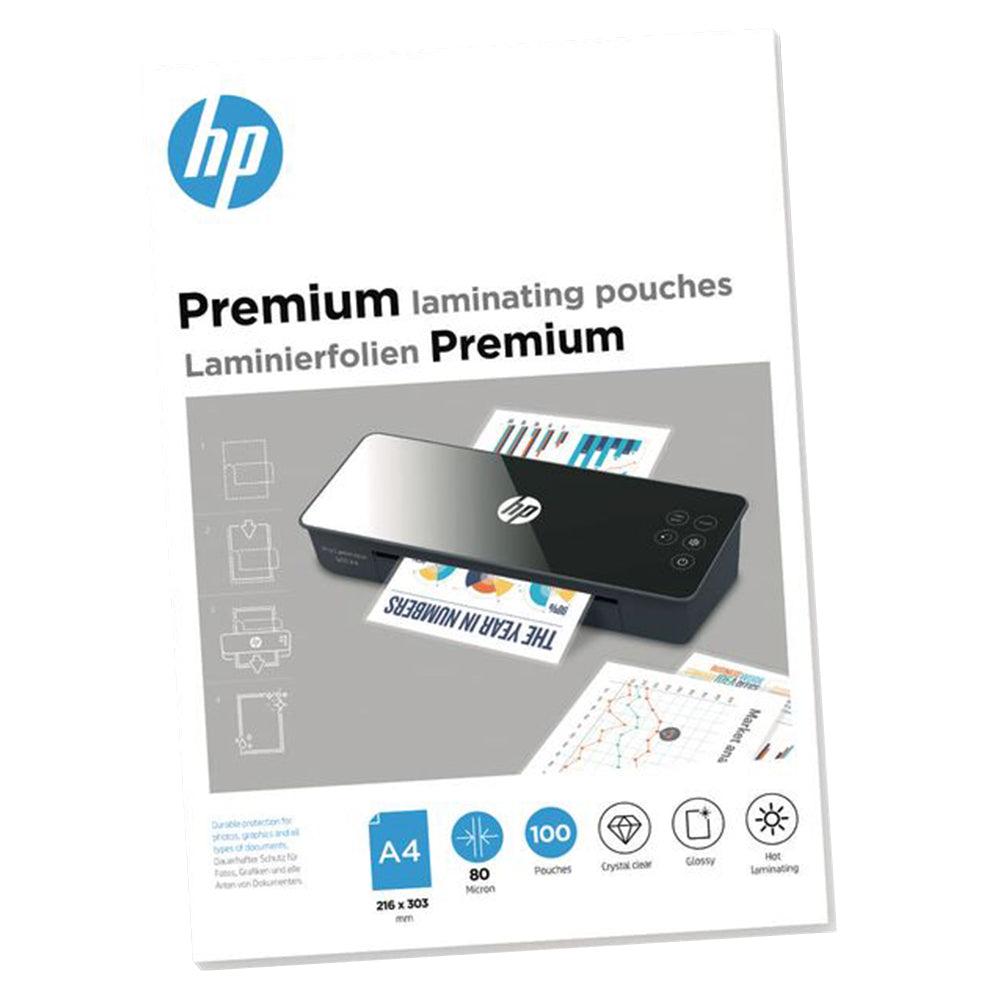 HP A4 80 Micron Premium Laminating Pouches - Transparent | HP9123 from DID Electrical - guaranteed Irish, guaranteed quality service. (6977632764092)