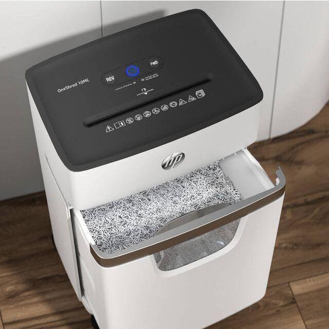 HP OneShred 10 Micro Cut 20L Shredder - White | HP2804 from DID Electrical - guaranteed Irish, guaranteed quality service. (6977630666940)