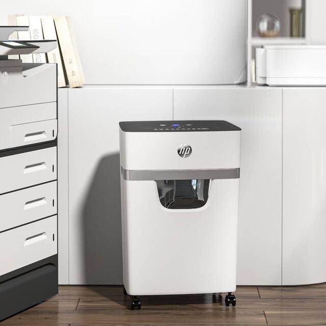 HP OneShred 10 Micro Cut 20L Shredder - White | HP2804 from DID Electrical - guaranteed Irish, guaranteed quality service. (6977630666940)