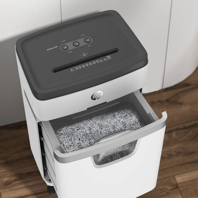HP OneShred 12 Micro Cut 25L Shredder - White | HP2806 from DID Electrical - guaranteed Irish, guaranteed quality service. (6977630798012)