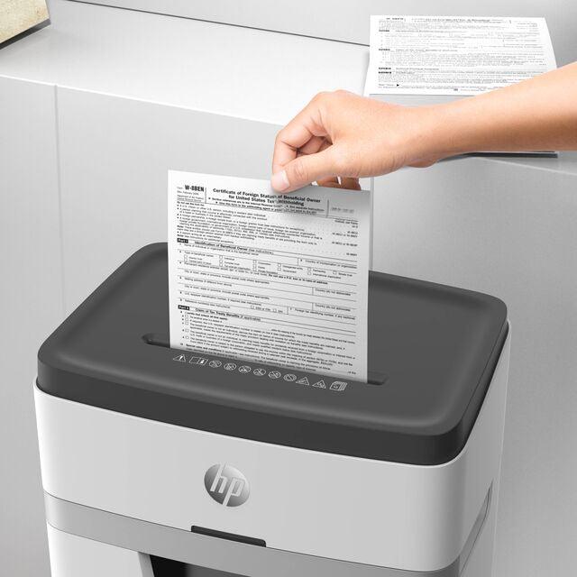 HP OneShred 12 Micro Cut 25L Shredder - White | HP2806 from DID Electrical - guaranteed Irish, guaranteed quality service. (6977630798012)