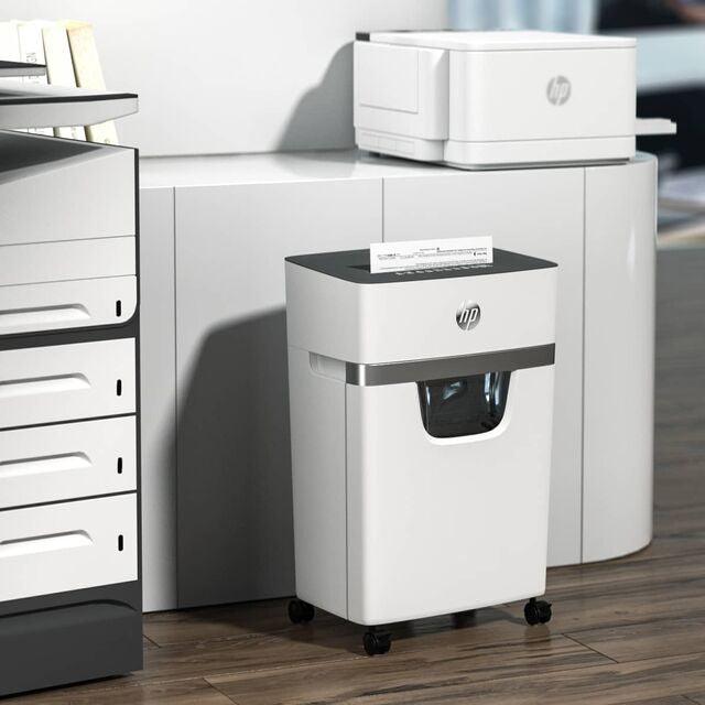 HP OneShred 15 Cross Cut 20L Shredder - White | HP2803 from DID Electrical - guaranteed Irish, guaranteed quality service. (6977630503100)