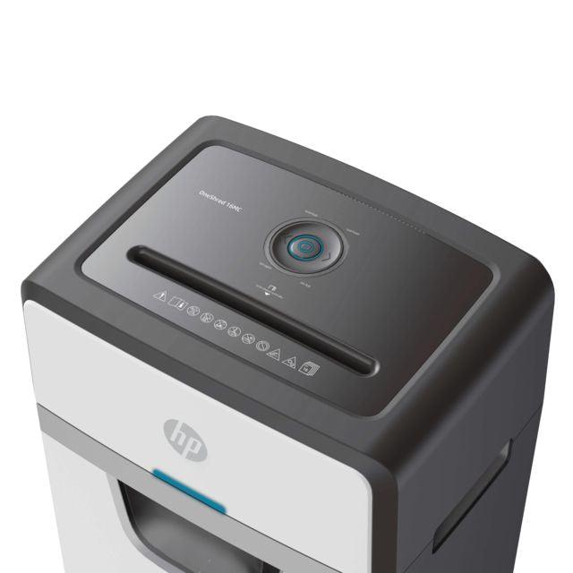 HP OneShred 16 Micro Cut 30L Shredder - Black & White | HP2808 from DID Electrical - guaranteed Irish, guaranteed quality service. (6977630863548)