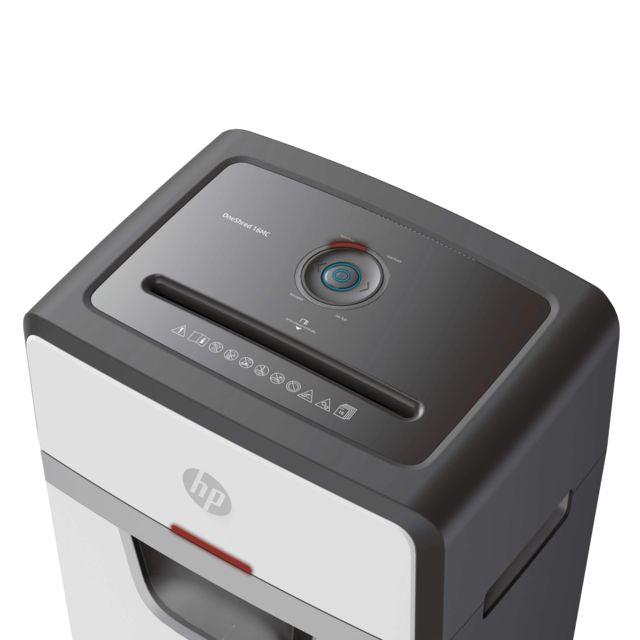 HP OneShred 16 Micro Cut 30L Shredder - Black & White | HP2808 from DID Electrical - guaranteed Irish, guaranteed quality service. (6977630863548)
