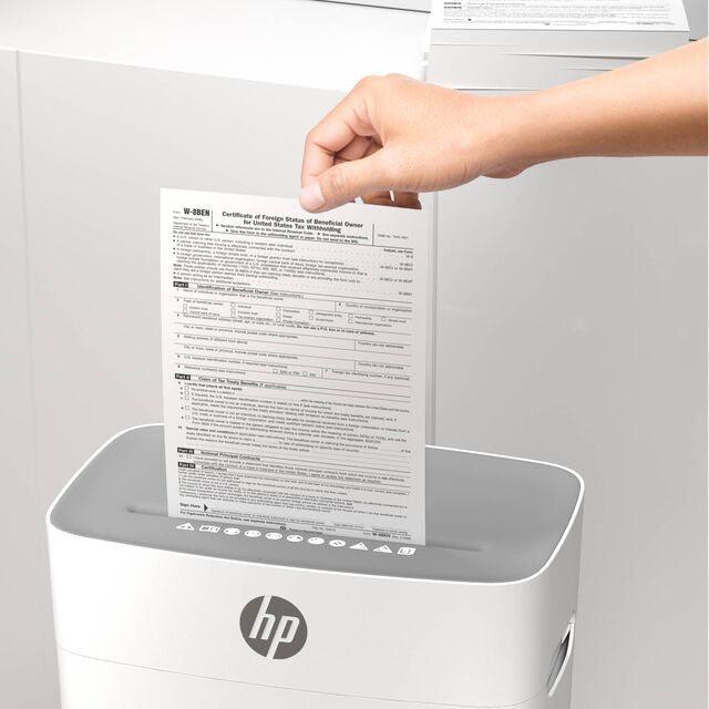 HP OneShred 8 Cross Cut 15L Shredder - White | HP2809 from DID Electrical - guaranteed Irish, guaranteed quality service. (6977630273724)