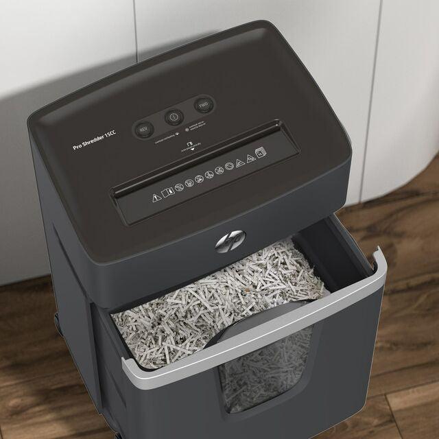 HP Pro Shred 15 Cross Cut 20L Shredder - Black | HP2811 from DID Electrical - guaranteed Irish, guaranteed quality service. (6977631420604)
