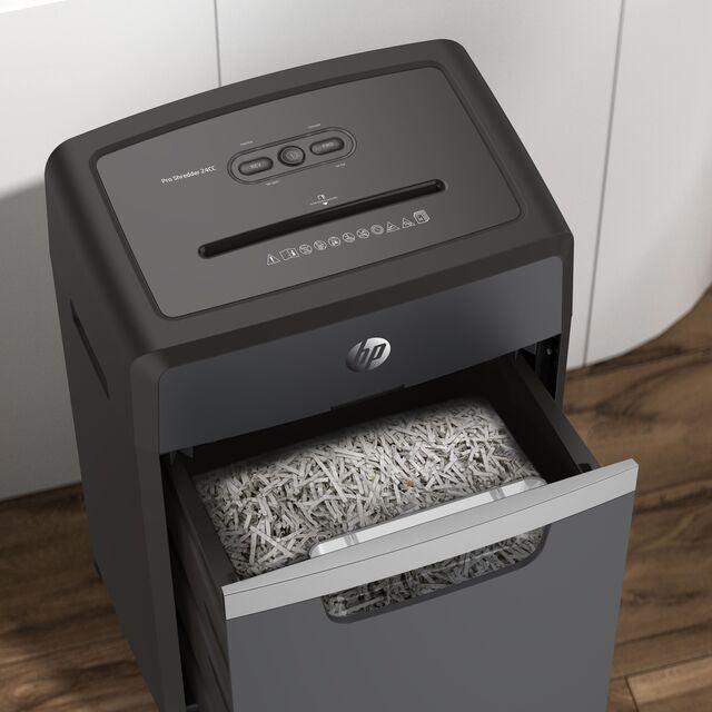 HP Pro Shred 24 Cross Cut 30L Shredder - Black | HP2815 from DID Electrical - guaranteed Irish, guaranteed quality service. (6977632141500)
