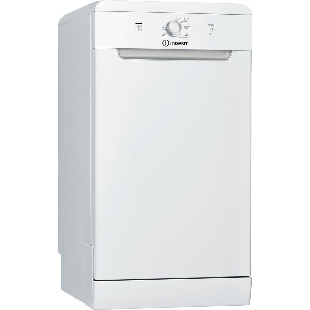 Indesit 45CM Freestanding Slimline Dishwasher - White | DSFE1B10UKN from DID Electrical - guaranteed Irish, guaranteed quality service. (6977613463740)