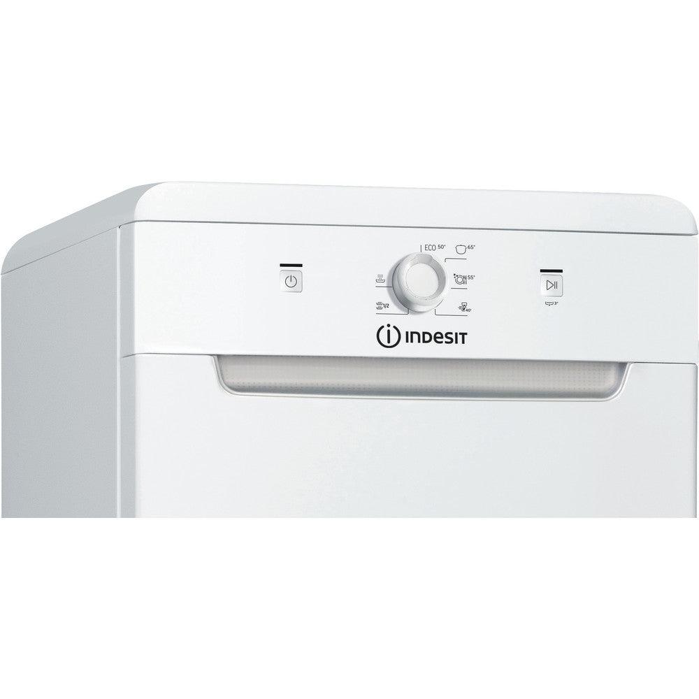 Indesit 45CM Freestanding Slimline Dishwasher - White | DSFE1B10UKN from DID Electrical - guaranteed Irish, guaranteed quality service. (6977613463740)