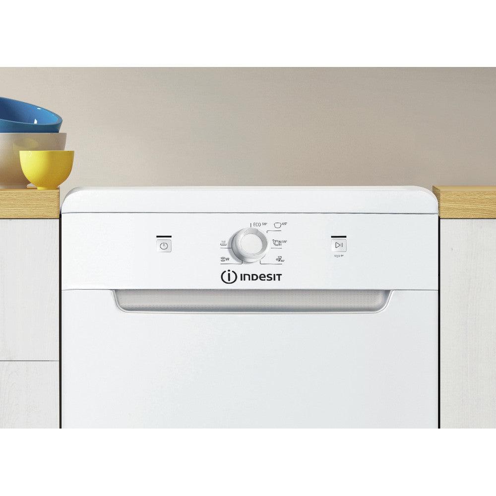 Indesit 45CM Freestanding Slimline Dishwasher - White | DSFE1B10UKN from DID Electrical - guaranteed Irish, guaranteed quality service. (6977613463740)