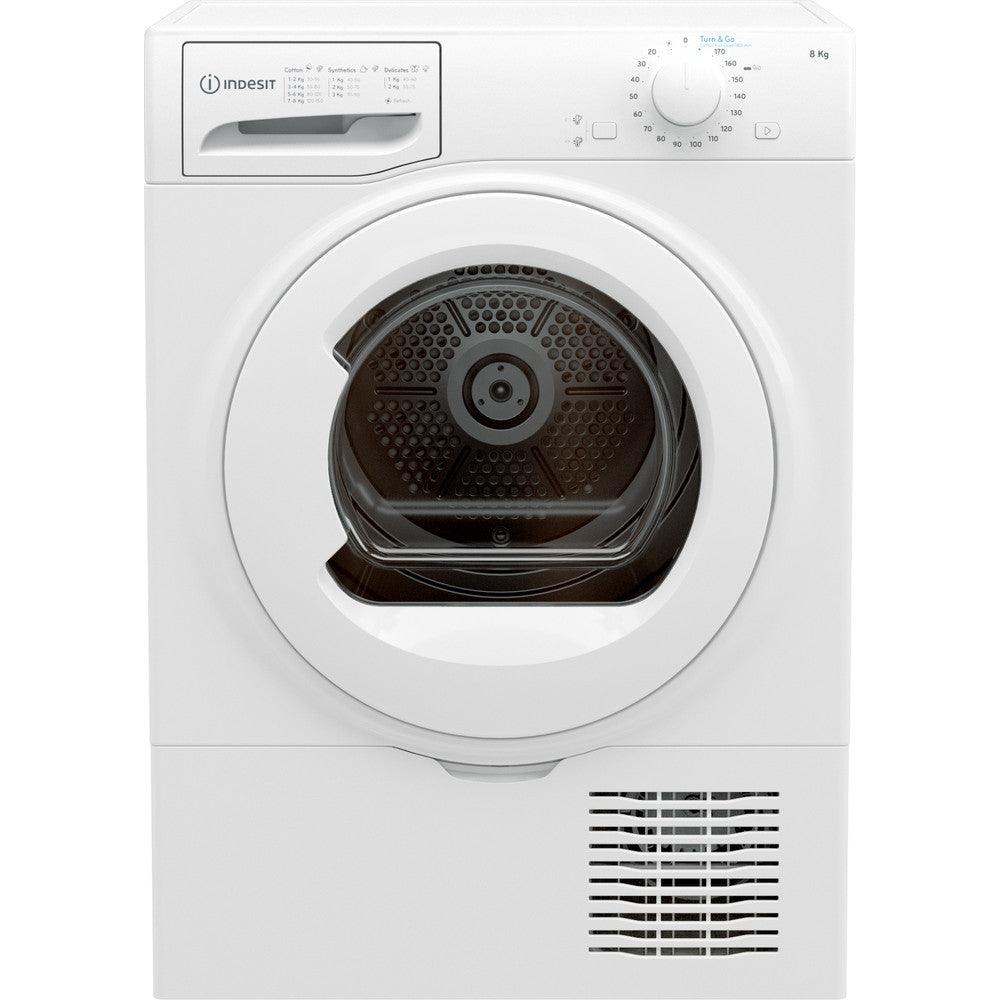 Indesit 8KG Freestanding Condenser Dryer - White | I2D81WUK from DID Electrical - guaranteed Irish, guaranteed quality service. (6977735327932)