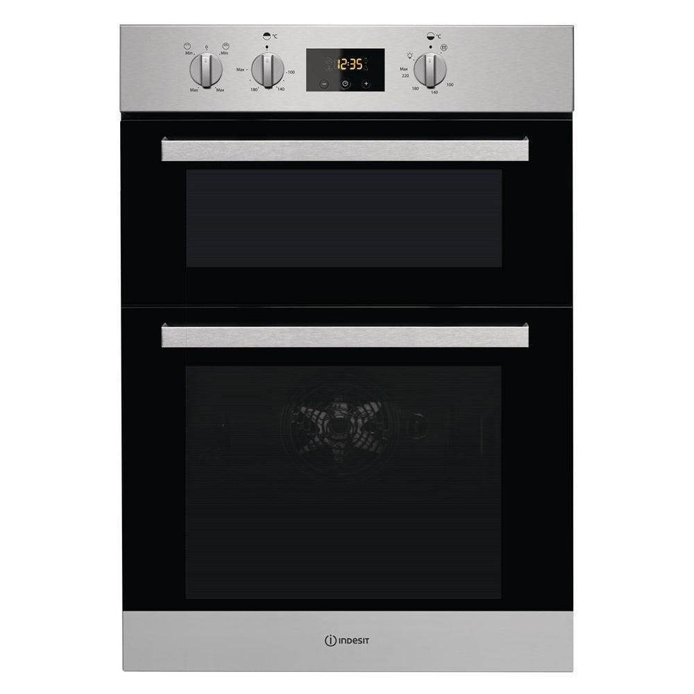 Indesit Aria Built-In Electric Double Oven - Stainless Steel | IDD6340IX from DID Electrical - guaranteed Irish, guaranteed quality service. (6890793140412)