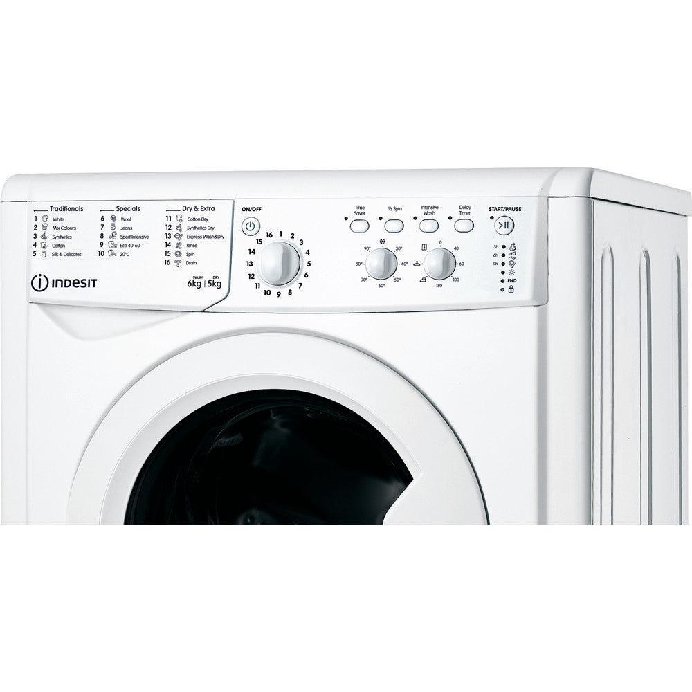 Indesit Ecotime 6KG/5KG 1200 Spin Freestanding Washer Dryer - White | IWDC65125UKN from DID Electrical - guaranteed Irish, guaranteed quality service. (6977561952444)
