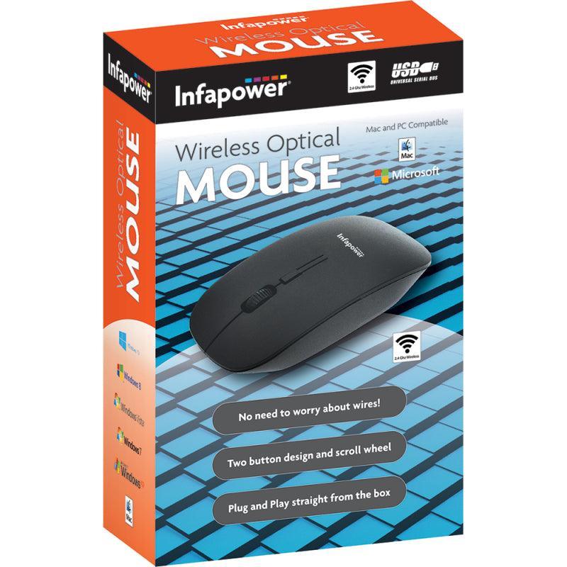Infapower X205 Wireless Optical Mouse - Black | 211944 (7451069874364)