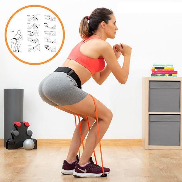 InnovaGoods Bootrainer Belt with Resistance Bands for Glutes and Exercise Guide - Black | 815648 from DID Electrical - guaranteed Irish, guaranteed quality service. (6977693941948)