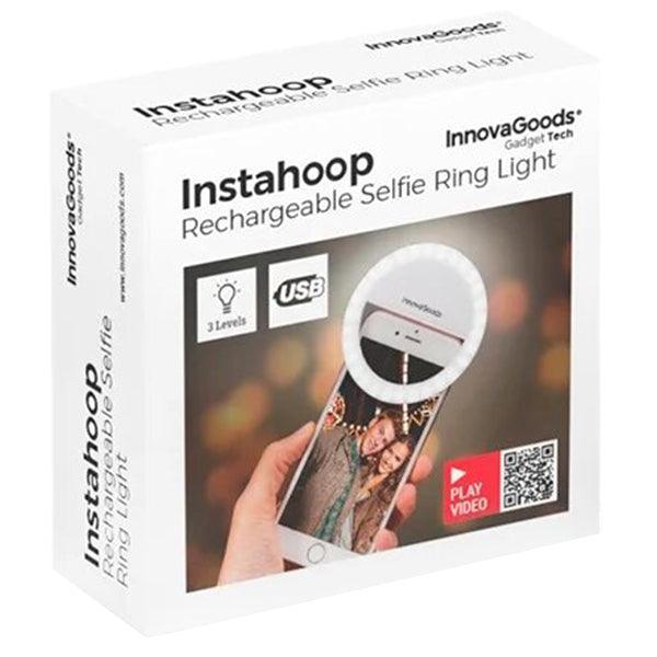 InnovaGoods Instahoop Rechargeable Selfie Ring Light - White | 817411 from DID Electrical - guaranteed Irish, guaranteed quality service. (6977571193020)