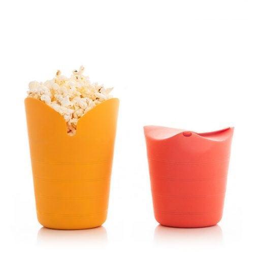 InnovaGoods Popbox Folding Popcorn Makers x 2  - Yellow &amp; Orange | 816674 (7105844019388)