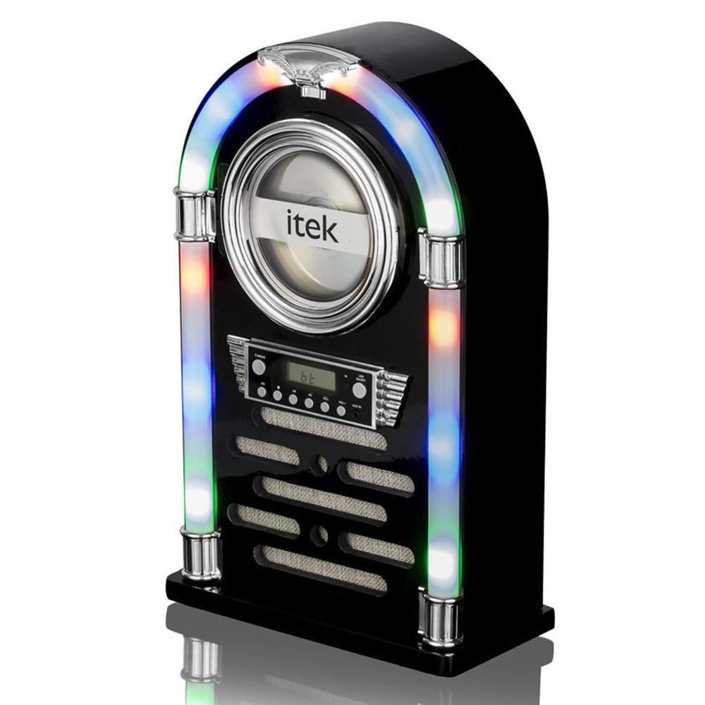 Itek Bluetooth Jukebox with CD Player and FM Radio - Black | I60018CDGB from DID Electrical - guaranteed Irish, guaranteed quality service. (6977427505340)
