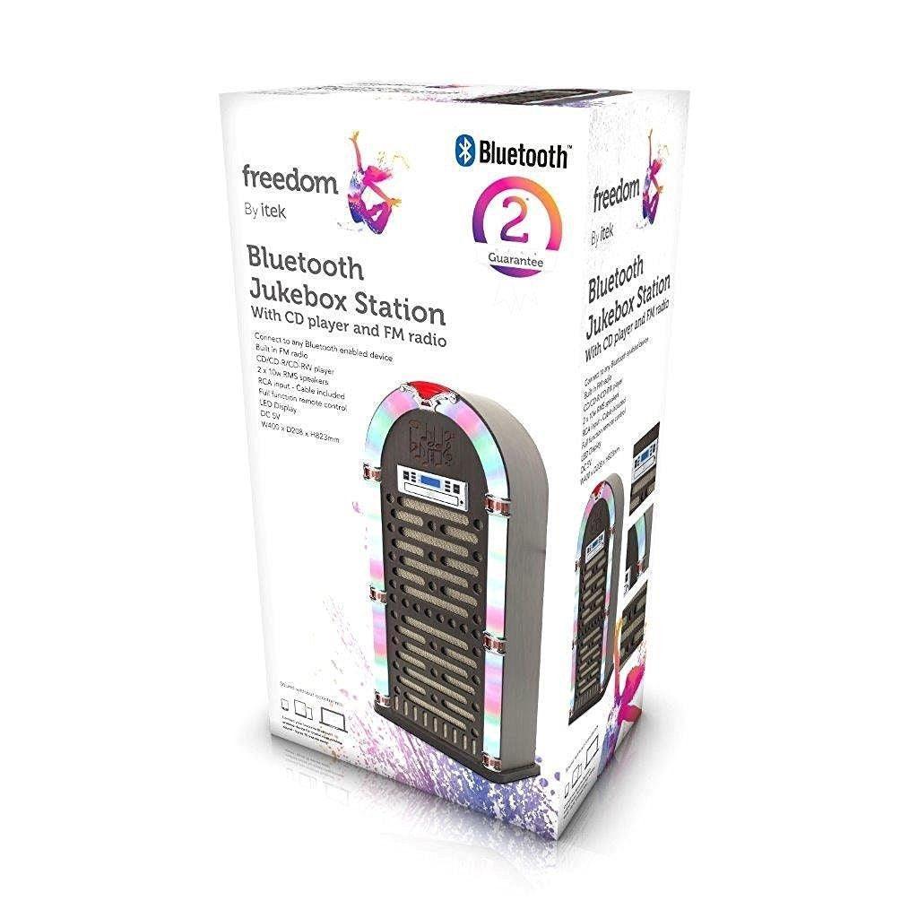 Itek Bluetooth Jukebox with CD Player/FM Radio - Brown | I60017 from DID Electrical - guaranteed Irish, guaranteed quality service. (6890754965692)