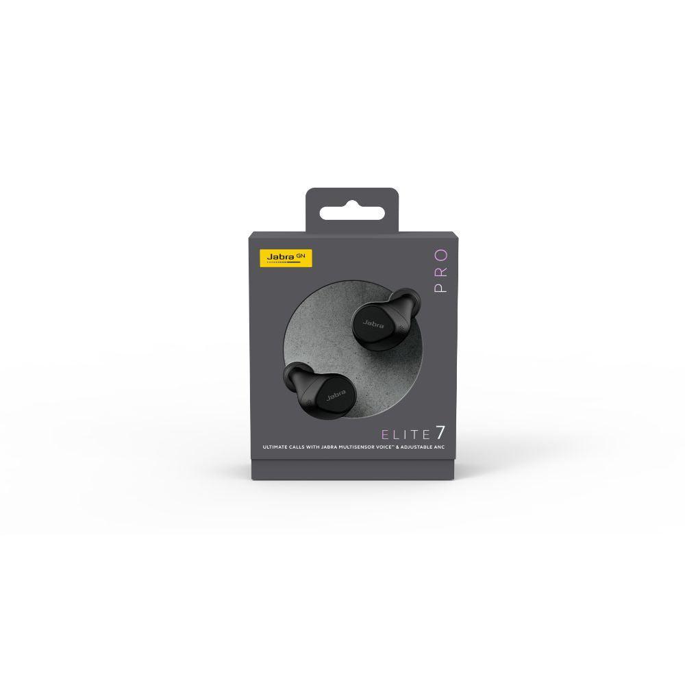 Jabra Elite 7 Pro In-Ear True Wireless Earbuds with MiltisensorVoice - Black | 100-99172000-60 (7519299895484)