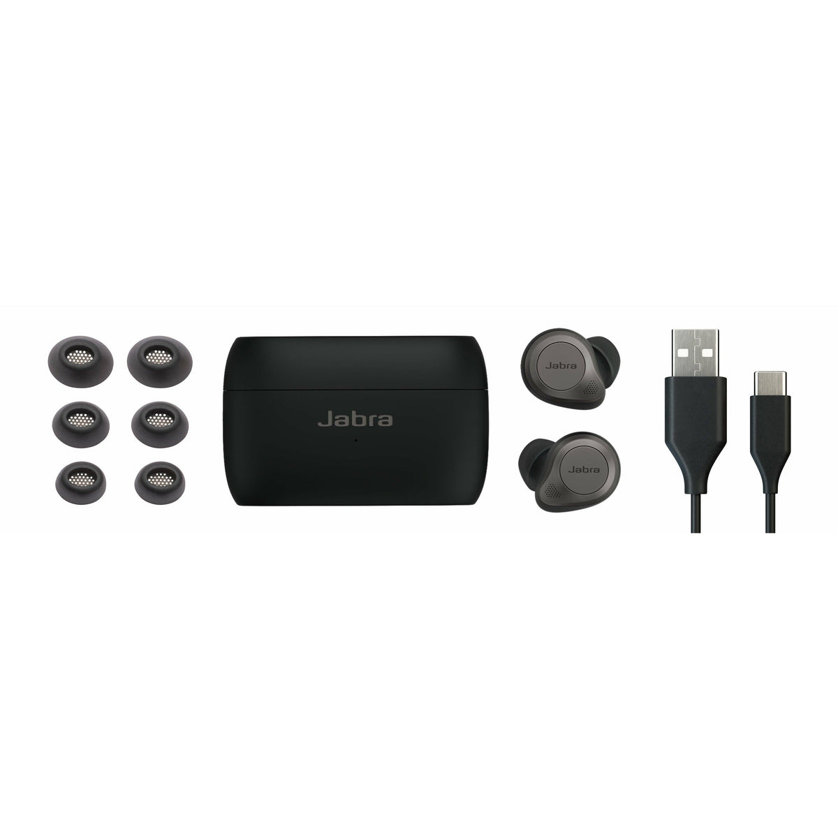 Jabra Elite 85t In-Ear Bluetooth Earbuds - Titanium Black | 100-99190000-60 (7518659805372)