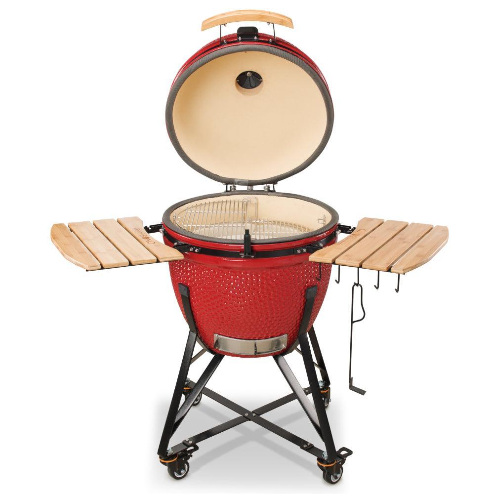 Kamado Bono Grande 23&quot; Charcoal BBQ - Red | TQ0023RED (7378115035324)