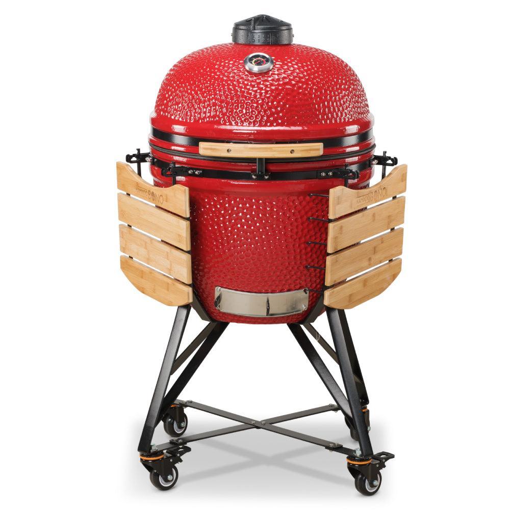Kamado Bono Grande 23&quot; Charcoal BBQ - Red | TQ0023RED (7378115035324)