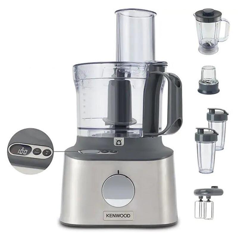 Kenwood 2.1L 800W Multipro Compact Food Processor - Brushed Steel | FDM312SS from DID Electrical - guaranteed Irish, guaranteed quality service. (6977465647292)