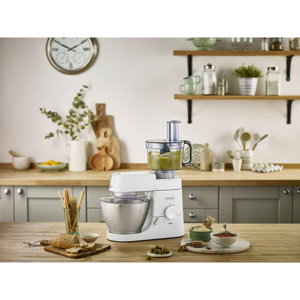 Kenwood Chef 4.6L 1000W Food Mixer - White | KVC3100W (6968639160508)