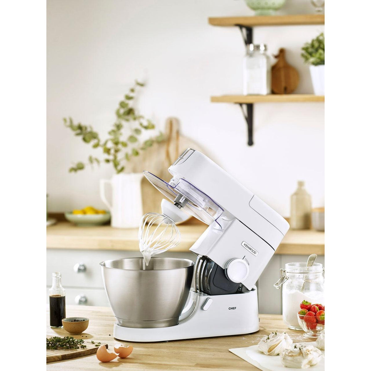 Kenwood Chef 4.6L 1000W Food Mixer - White | KVC3100W (6968639160508)