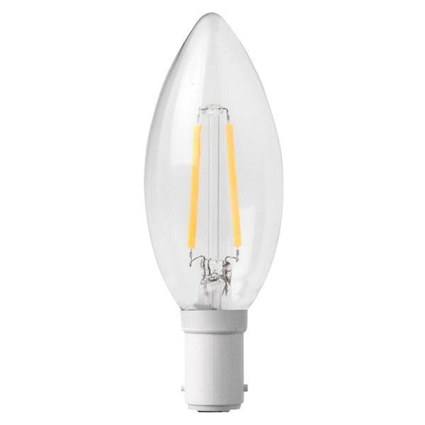 LED Filament Candle Lamp Clear SBC - 2W = 20W | LED/CAN/SBC (7229126246588)