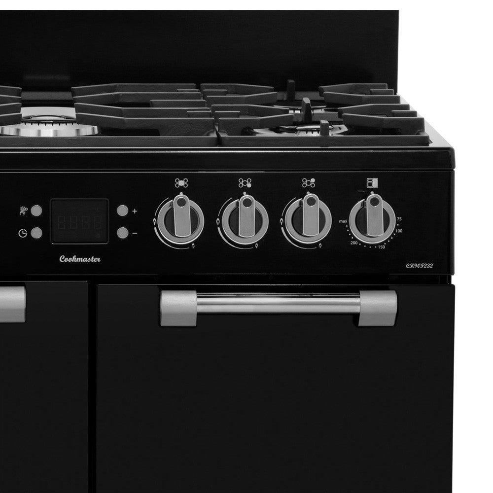Leisure Cookmaster 90cm Dual Fuel Range Cooker - Black | CK90F232K from DID Electrical - guaranteed Irish, guaranteed quality service. (6890744185020)
