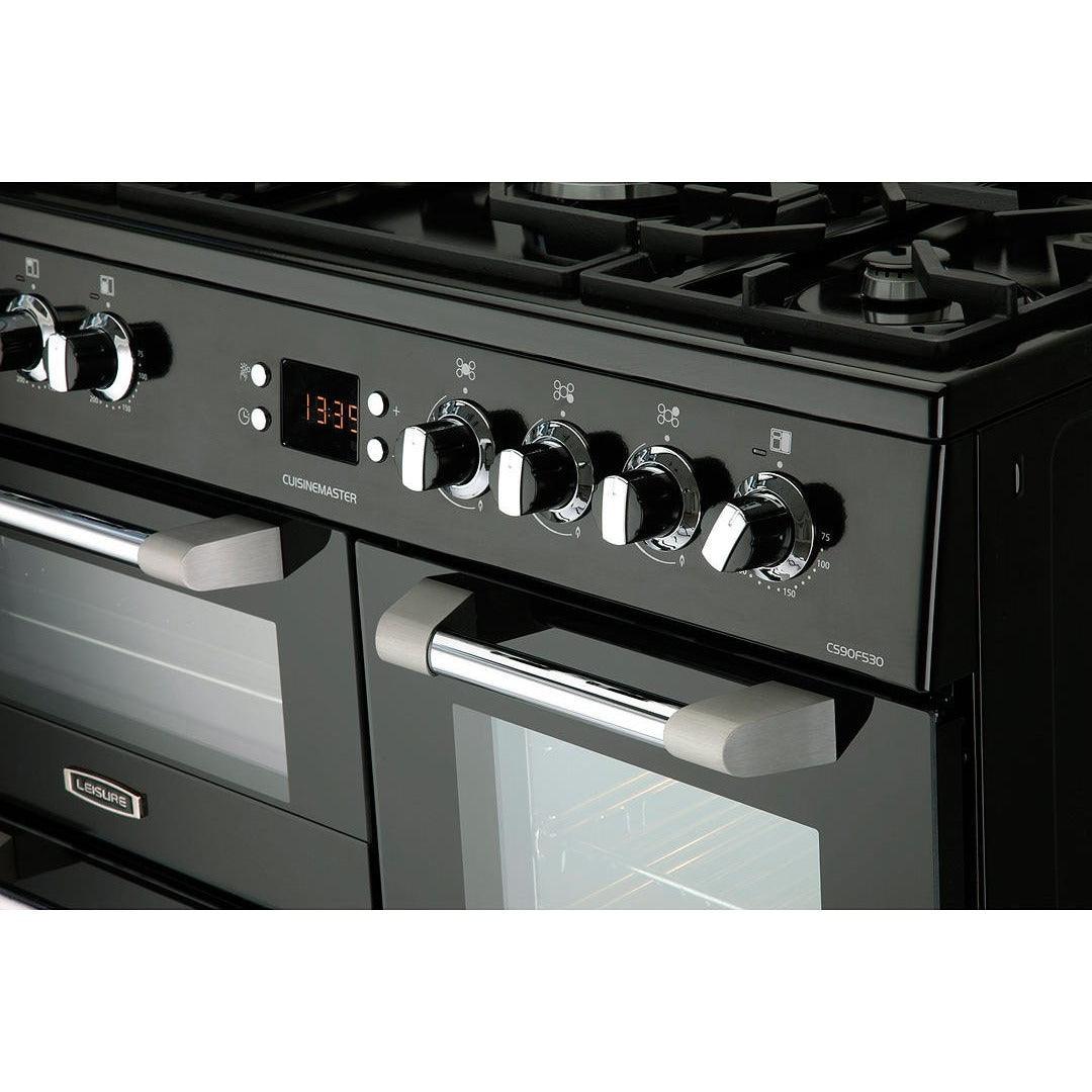 Leisure Cuisinemaster 90cm Dual Fuel Range Cooker - Black | CS90F530K from DID Electrical - guaranteed Irish, guaranteed quality service. (6890767909052)