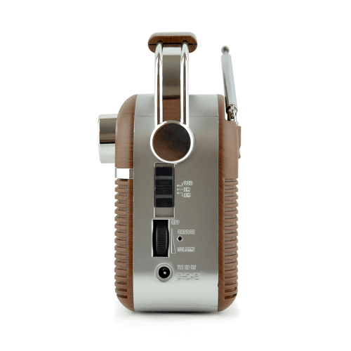 Lloytron FM/AM Rechargeable Portable Vintage Radio - Wood Effect | PP6403 (7513156845756)