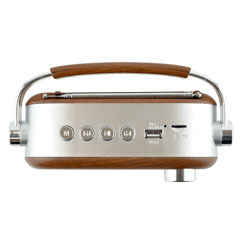 Lloytron FM/AM Rechargeable Portable Vintage Radio - Wood Effect | PP6403 (7513156845756)