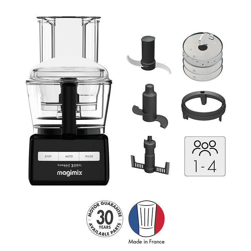 Magimix 3200XL 2.6L 650W Food Processor - Black | 18373 (7515544289468)