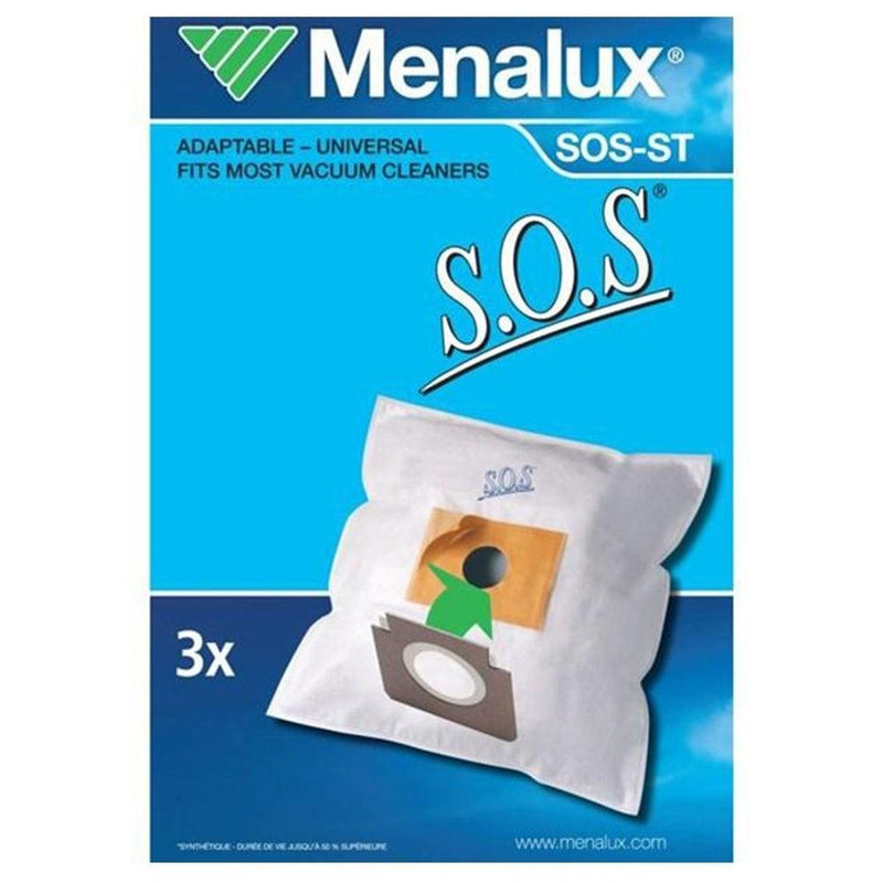 Menalux Universal SOSST Vacuum Cleaner Bags - 3 Pack | SOSST from DID Electrical - guaranteed Irish, guaranteed quality service. (6890733404348)